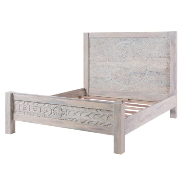 Furnliv Persia Solid Wood Carved Bed - Image 7