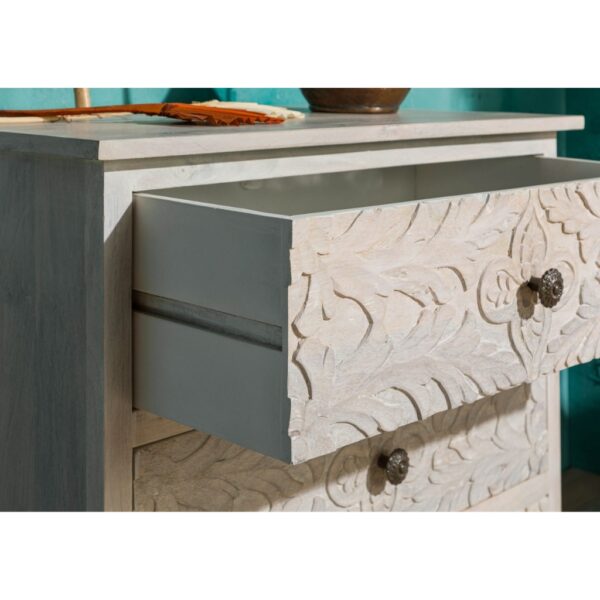 Furnliv Persia Solid Wood Carved Chest of Drawers