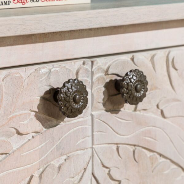 Furnliv Persia Solid Wood Carved Two Door Cabinet - Image 5