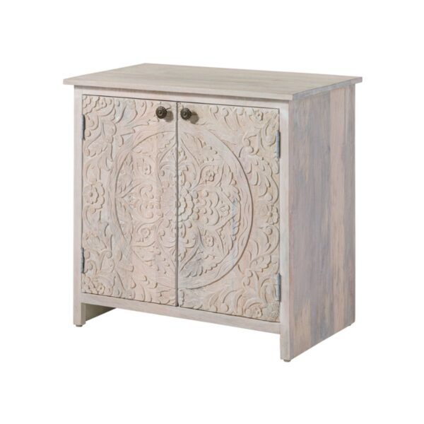 Furnliv Persia Solid Wood Carved Two Door Cabinet - Image 8