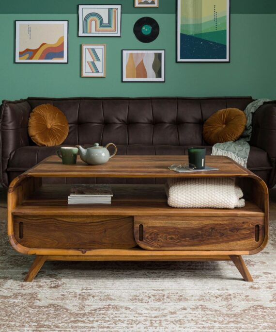 Furnliv Corbett Sheesham Wood Coffee Table #1