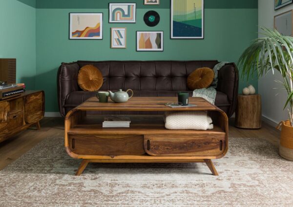 Furnliv Corbett Sheesham Wood Coffee Table #1