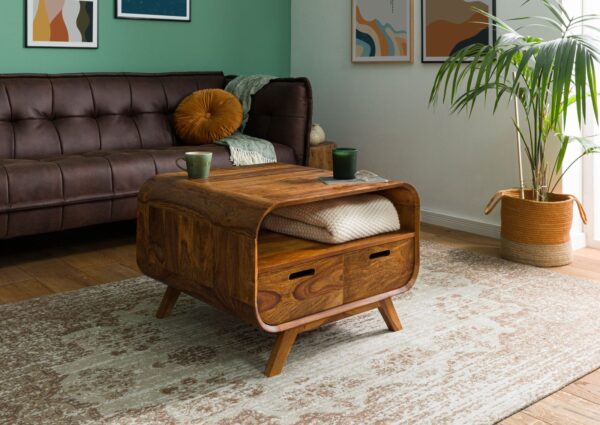 Furnliv Corbett Sheesham Wood Coffee Table #13 - Image 3