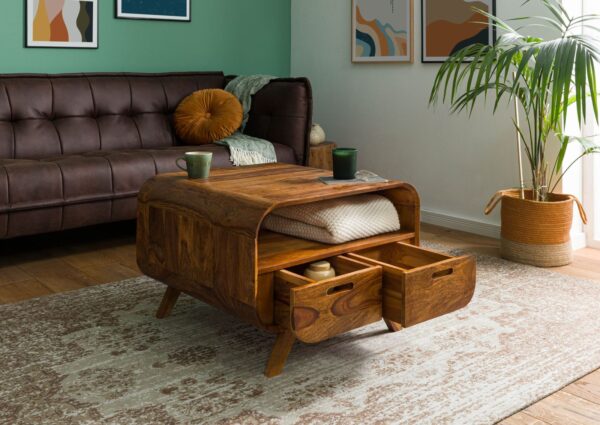 Furnliv Corbett Sheesham Wood Coffee Table #13 - Image 4