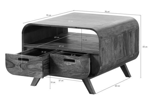 Furnliv Corbett Sheesham Wood Coffee Table #13 - Image 8
