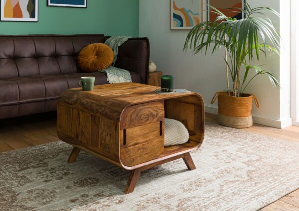 Furnliv Corbett Sheesham Wood Coffee Table #3 - Image 3