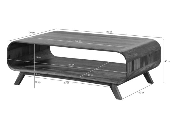 Furnliv Corbett Sheesham Wood Coffee Table #5 - Image 8