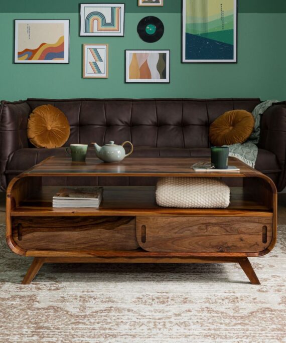 Furnliv Corbett Sheesham Wood Coffee Table #10