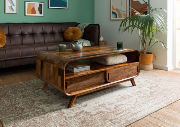 Furnliv Corbett Sheesham Wood Coffee Table #10 - Image 3