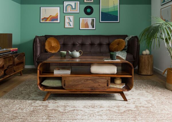 Furnliv Corbett Sheesham Wood Coffee Table #10 - Image 4