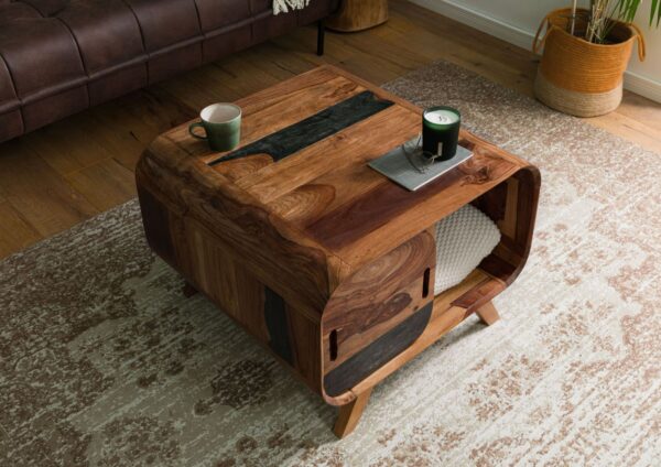 Furnliv Corbett Sheesham Wood Coffee Table #9 - Image 3