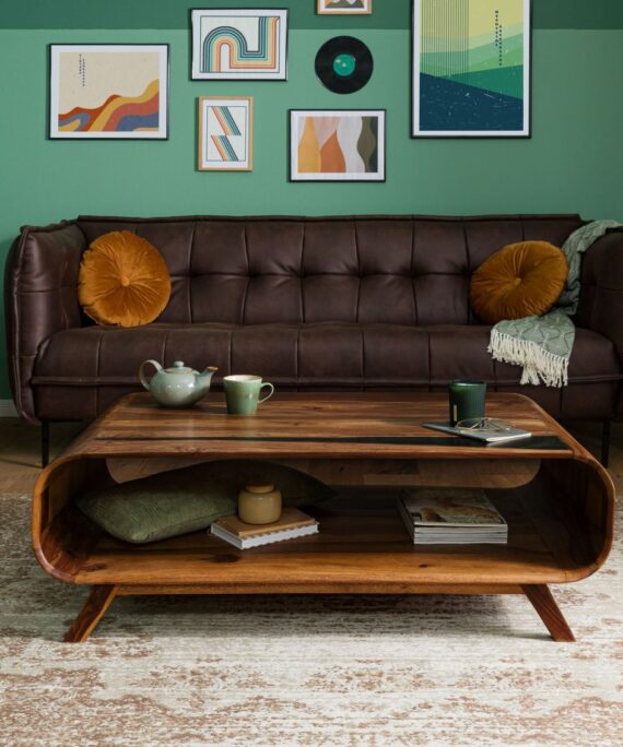 Furnliv Corbett Sheesham Wood Coffee Table #5