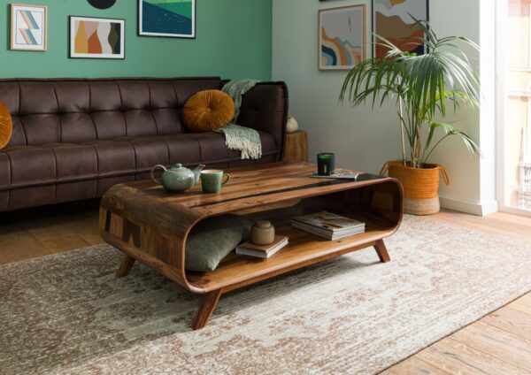 Furnliv Corbett Sheesham Wood Coffee Table #5 - Image 3