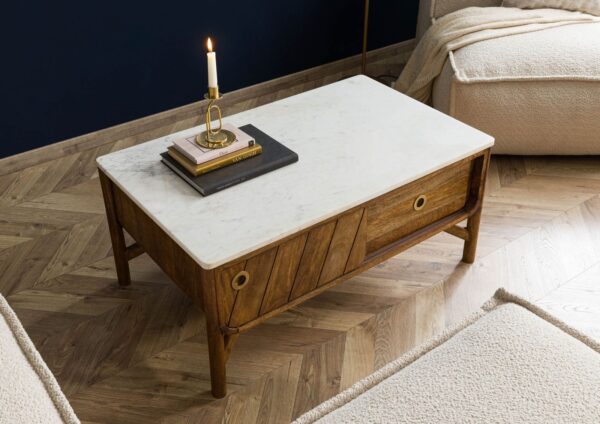 Furnliv Darien Mango Wood Coffee Table #15 - Image 2