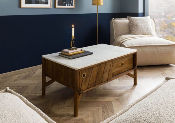 Furnliv Darien Mango Wood Coffee Table #15 - Image 3