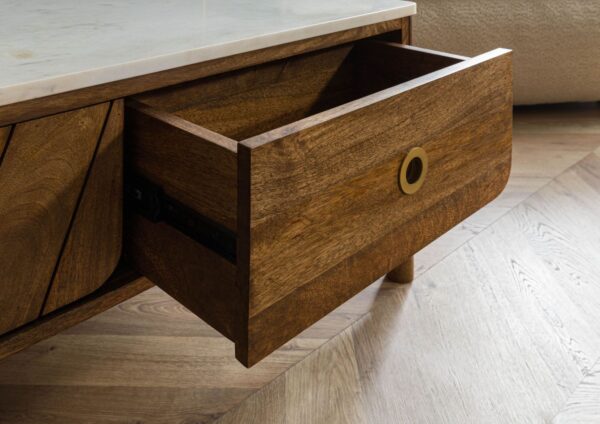 Furnliv Darien Mango Wood Coffee Table #15 - Image 5