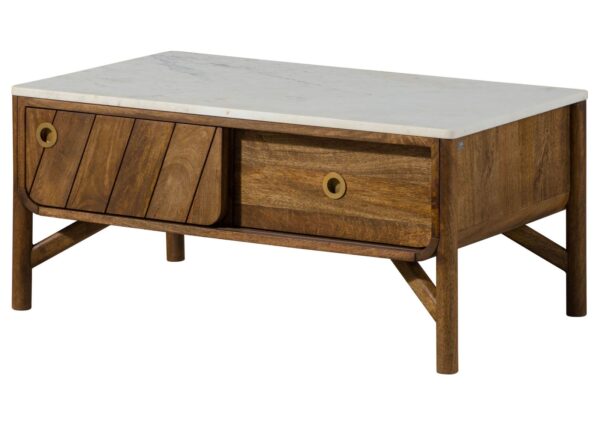 Furnliv Darien Mango Wood Coffee Table #15 - Image 9
