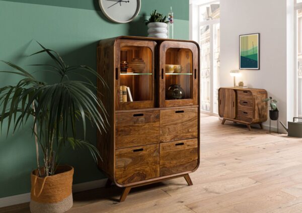 Furnliv Corbett Sheesham Wood High Cabinet #30 - Image 3