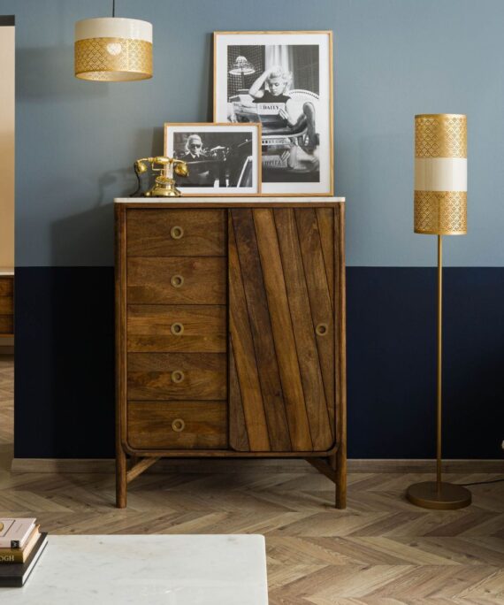 Furnliv Darien Mango Wood Chest Of Drawers #22