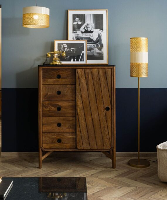 Furnliv Darien Mango Wood Chest Of Drawers #18