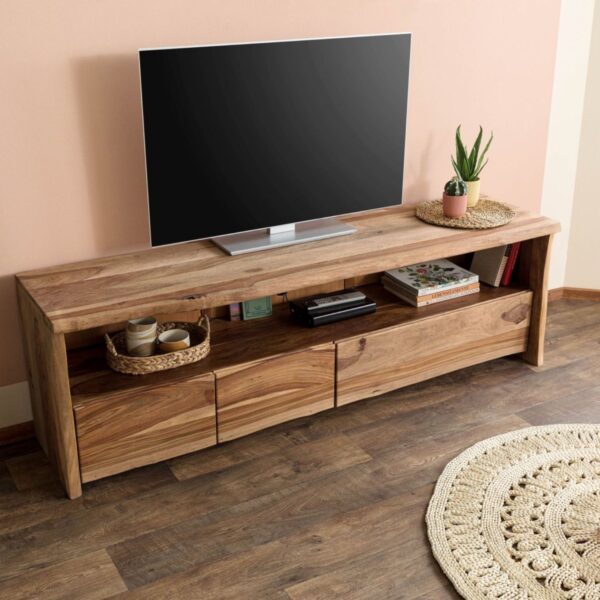 Furnliv Ranthambhor Sheesham Wood Three Drawers TV Unit - Image 2