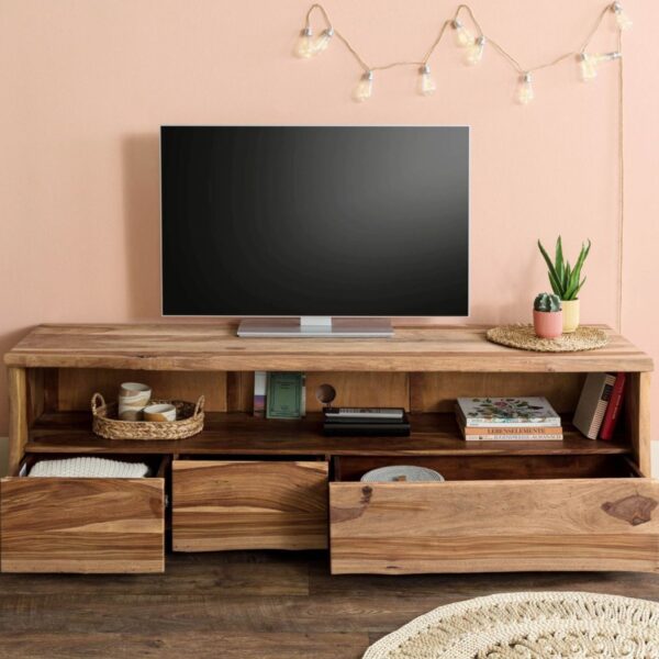 Furnliv Ranthambhor Sheesham Wood Three Drawers TV Unit - Image 4