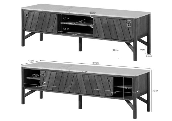 Furnliv Darien Mango Wood TV Unit #01 - Image 9