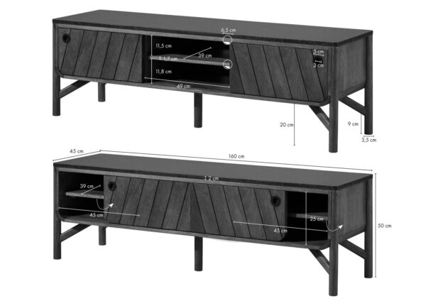 Furnliv Darien Mango Wood TV Unit #06 - Image 8