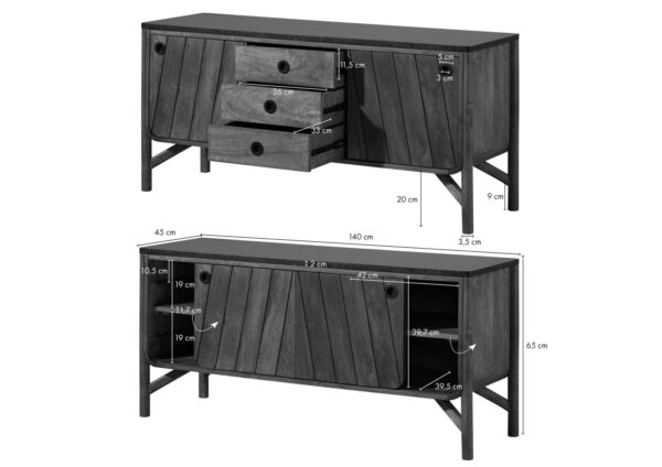 Furnliv Darien Mango Wood Sideboard #23 - Image 7