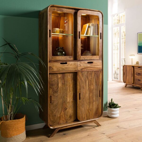 Furnliv Corbett Sheesham Display Cabinet