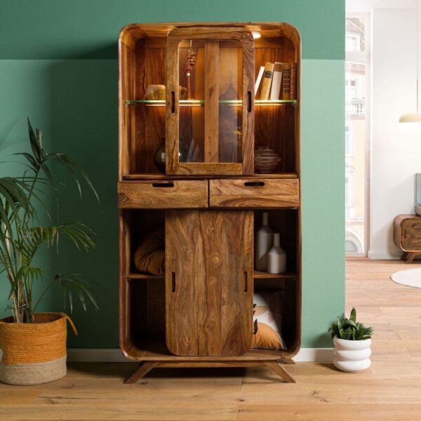 Furnliv Corbett Sheesham Display Cabinet