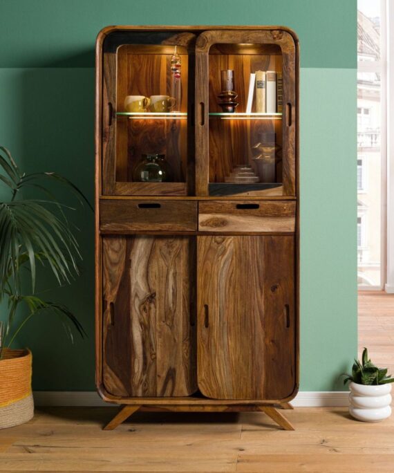 Furnliv Corbett Sheesham Wood Display Cabinet #4