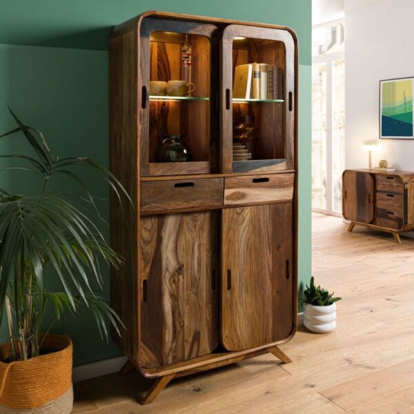 Furnliv Corbett Sheesham Display Cabinet