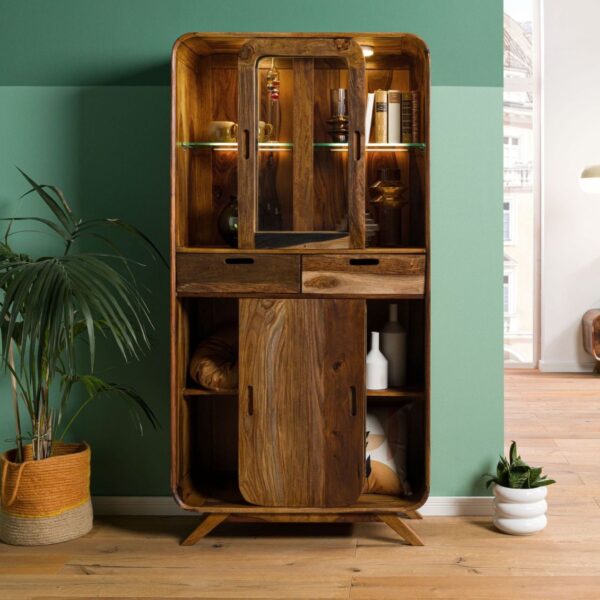 Furnliv Corbett Sheesham Display Cabinet