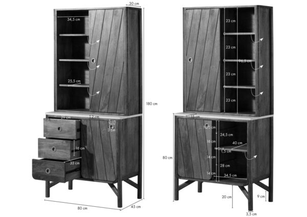 Furnliv Darien Mango Wood Buffet #24 - Image 6