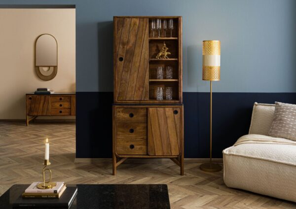 Furnliv Darien Mango Wood Display Cabinet #05