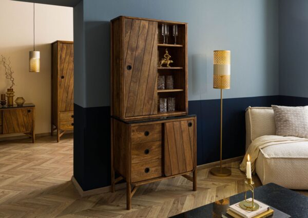 Furnliv Darien Mango Wood Display Cabinet #05 - Image 5