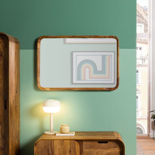 Furnliv Corbett Sheesham Wood Wall Mirror #2