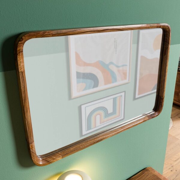 Furnliv Corbett Sheesham Wood Wall Mirror #2 - Image 2