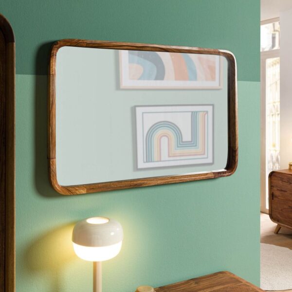 Furnliv Corbett Sheesham Wood Wall Mirror #2 - Image 3