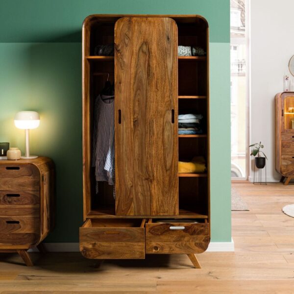 Furnliv Corbett Sheesham Wood Wardrobe #26 - Image 3