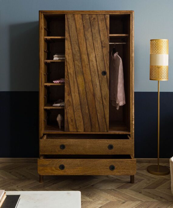 Furnliv Darien Mango Wood Wardrobe #04
