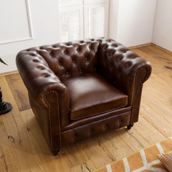 Furnliv Classic Chesterfield Armchair #44 - Image 3