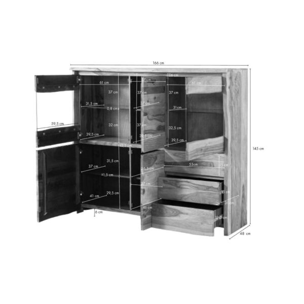 Furnliv Ranthambhor Sheesham Wood Display Cabinet - Image 8