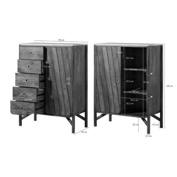 Furnliv Darien Mango Chest Of Drawers