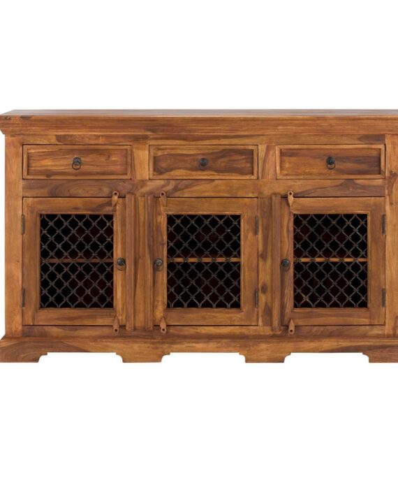 Furnliv Rustic Solid Sheesham Wood Sideboard #02