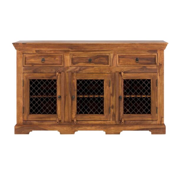 Furnliv Rustic Solid Sheesham Wood Sideboard #02