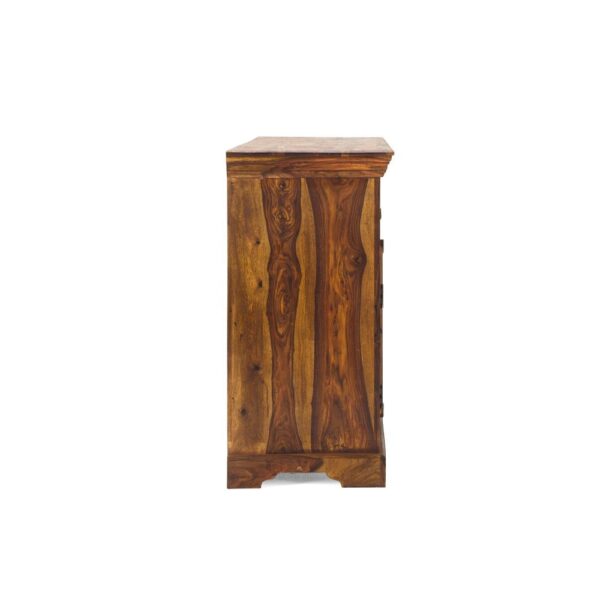 Furnliv Rustic Solid Sheesham Wood 4 Doors Sideboard #04 - Image 2
