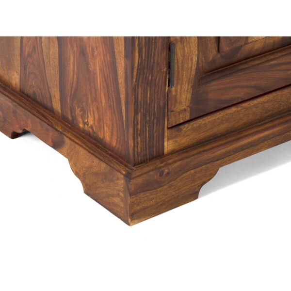 Furnliv Rustic Solid Sheesham Wood 4 Doors Sideboard #04 - Image 4