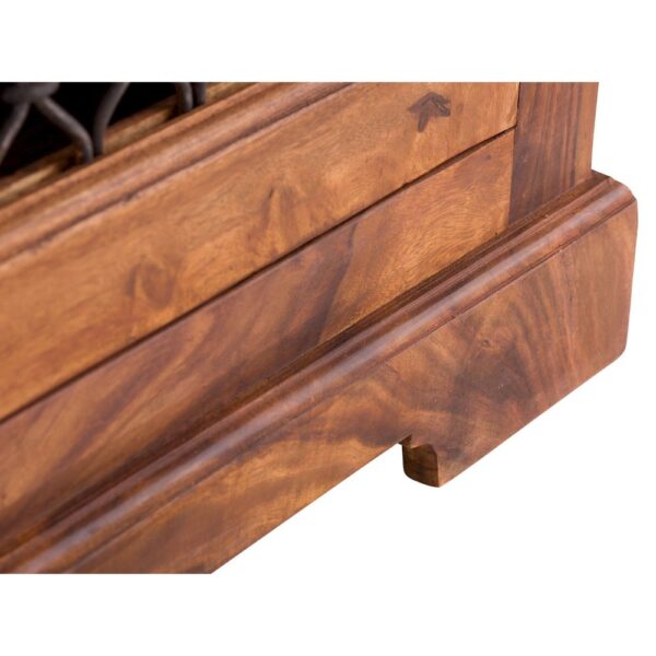 Furnliv Rustic Solid Sheesham Wood 2 Doors 4 Drawers Sideboard #05 - Image 3